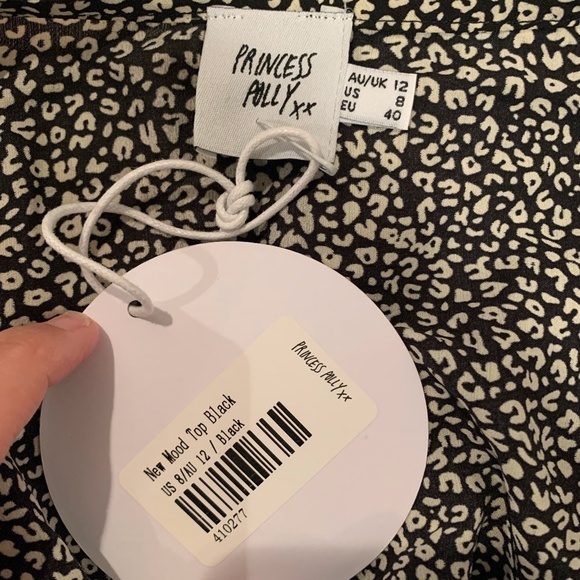 Princess Polly New Mood Top in Black Size 8 NWT - Picture 4 of 5